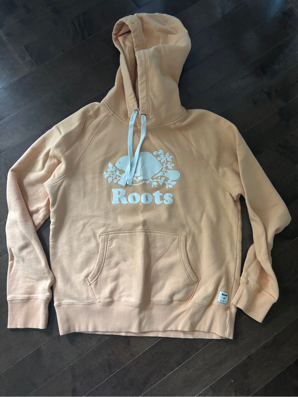 Roots Peach Hoodie with White Logo